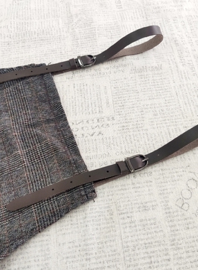 配背带裙的肩带一对带子软皮水洗可调缝1.5厘米宽抢黑色扣背带条