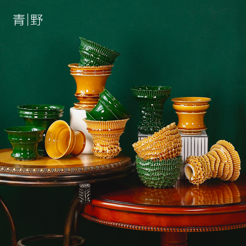 景德镇手工陶瓷复古高级质感花盆