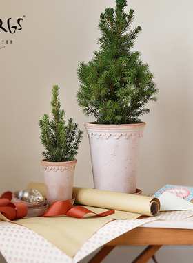 bergs宝格士 陶盆手工制作高圆盆北欧丹麦设计兰花种球根室内外盆