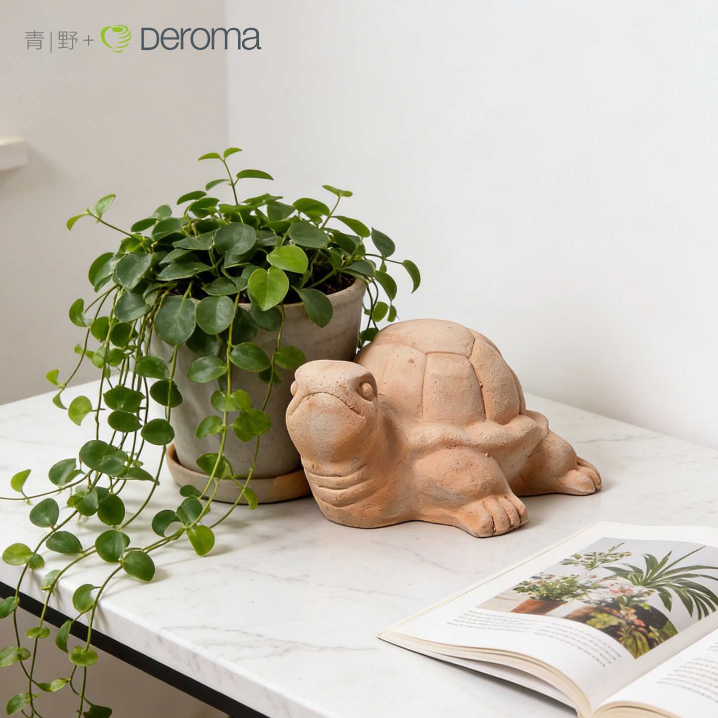 deroma帝罗马陶土动物摆件兔子摆件家居装饰品可爱猫咪造型花园,鲜花速递/花卉仿真/绿植园艺,花园装饰用品,淘宝优惠券,粉丝福利购,淘宝优惠卷