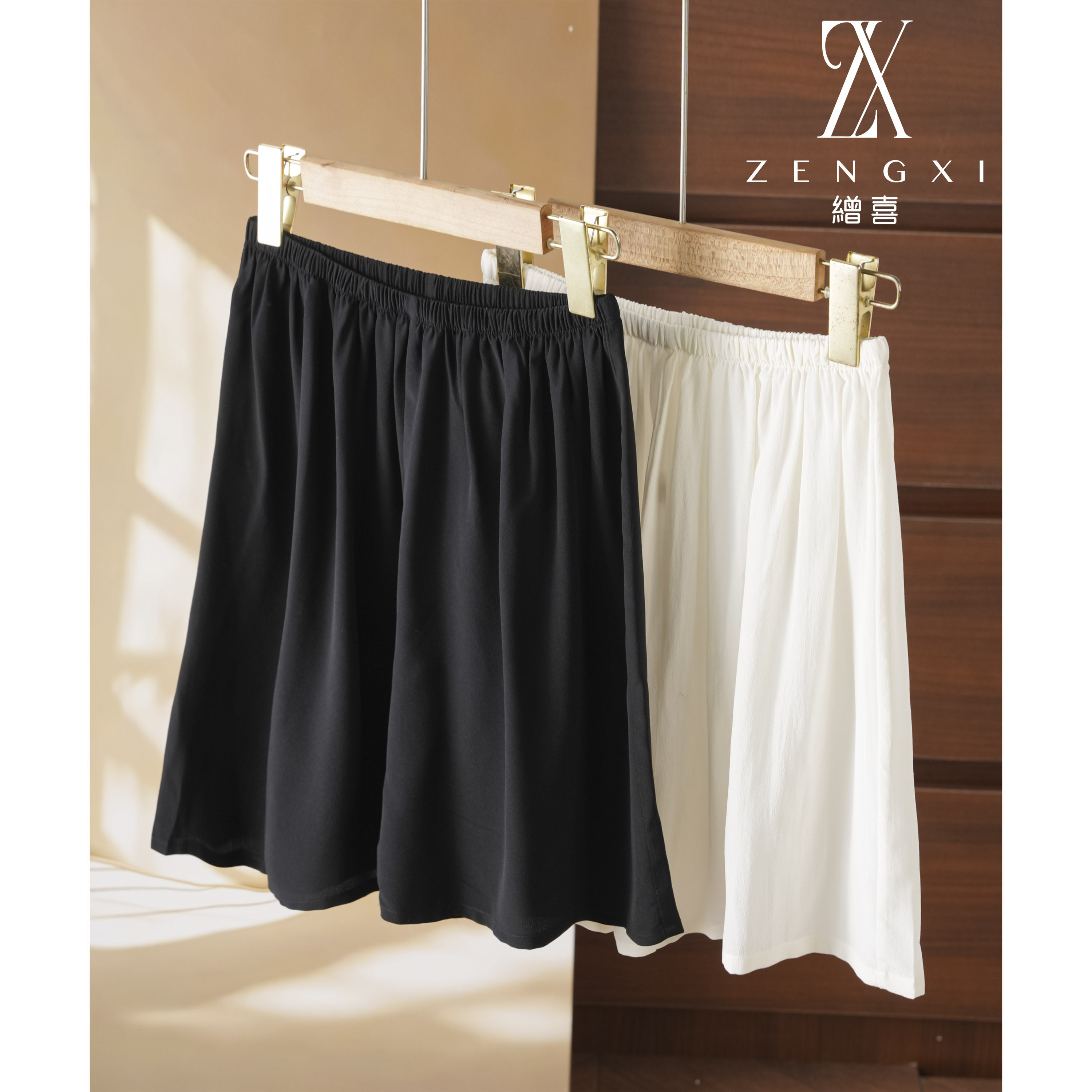 100真丝薄款防走光安全裤女打底裤衬裤桑蚕丝三分裤黑白色2026夏