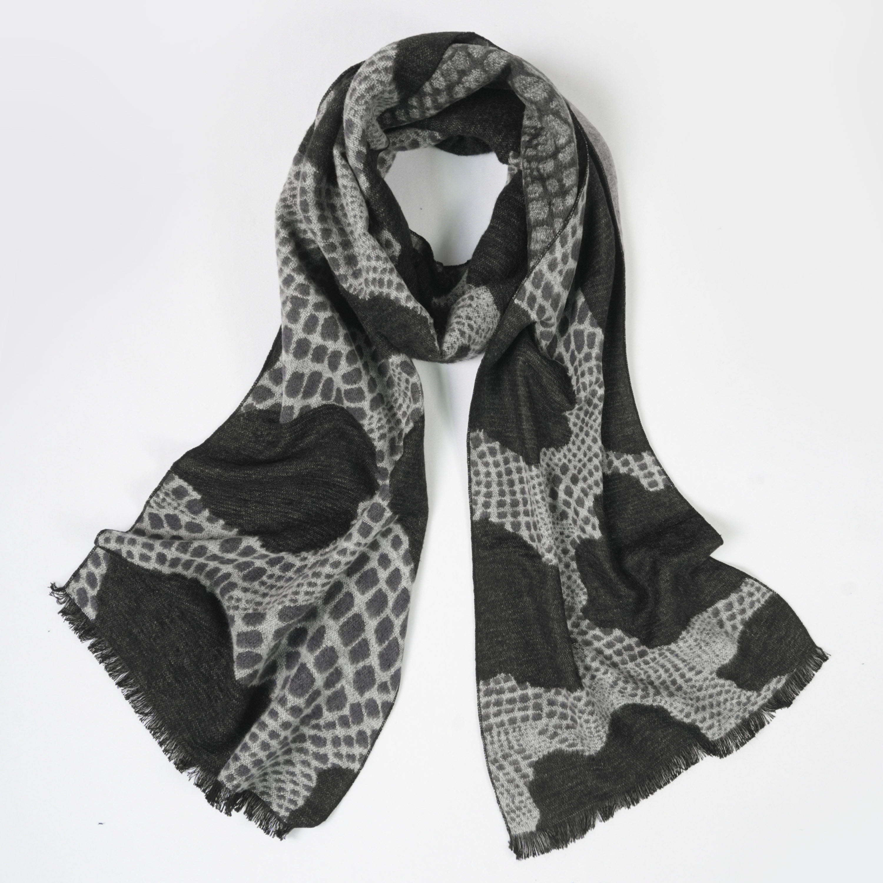 文艺范英伦格子桑蚕丝围巾女秋冬百搭披肩冬季男士长款真丝围脖