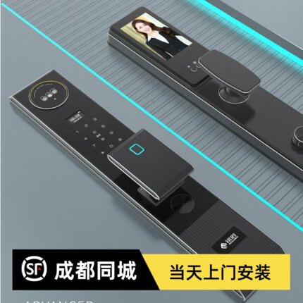成都指纹锁智能锁家用防盗门密码锁全自动智能3D人脸识别可视