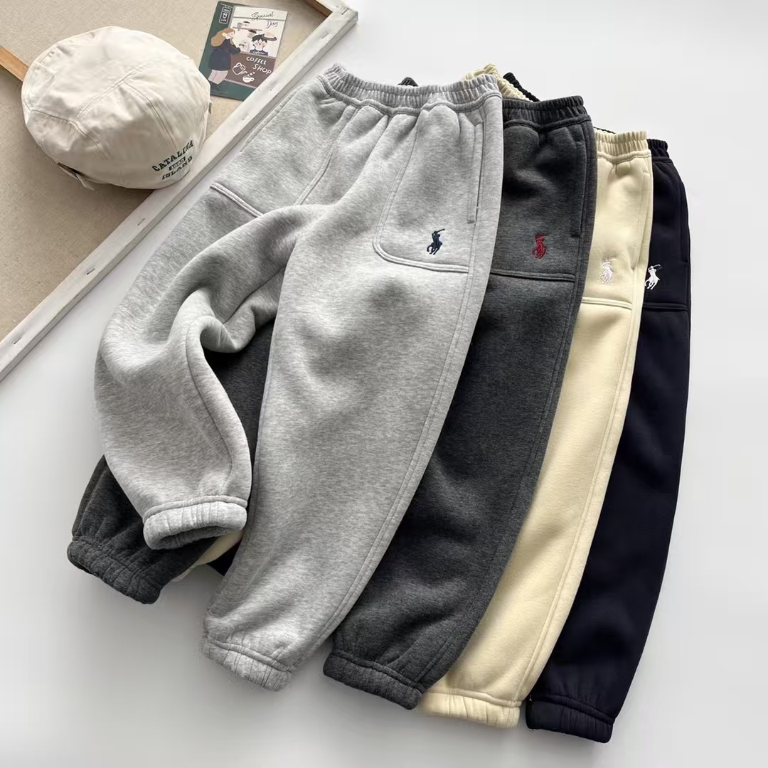 一条过冬男女童加绒裤子冬装儿童羊羔毛运动裤大童新款男孩卫裤厚