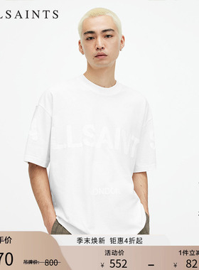 明星同款ALLSAINTS男士圆领短袖T恤logo衫夏季男装M088PB
