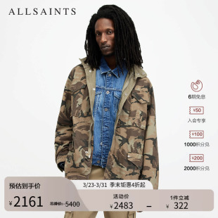 男装 风夹克春季 MJ562Z 迷彩连帽外套宽松工装 ALLSAINTS男士