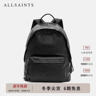 ALLSAINTS男士 M164XB 羊皮革双肩背包潮流实用电脑包大容量秋冬季