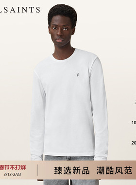 ALLSAINTS男士羊头长袖T恤纯色百搭休闲上衣2026春新款M033JB