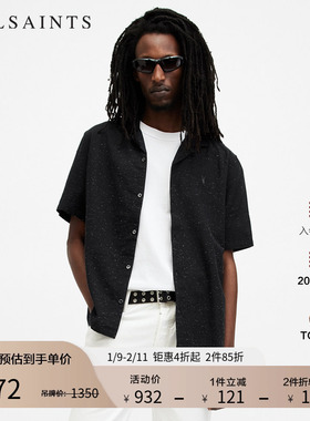 ALLSAINTS男士羊头短袖衬衫衬衣舒适威夷衫秋季男装M030SB