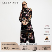 女装 ALLSAINTS女士花卉连衣裙优雅长袖 印花裙子秋季 W033DB