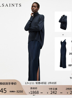 ALLSAINTS女士针织连衣裙两件套裙装慵懒毛衣吊带裙秋季W286DB
