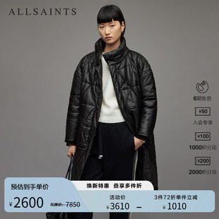 款 明星同款 经典 ALLSAINTS女士夹棉皮衣Bon棉服正品 外套WL136X 秋季
