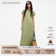 ALLSAINTS女士柔软连衣裙纯色简约T恤长裙子秋季 女装 W208DA