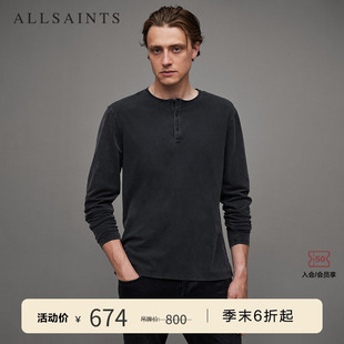 T恤棉质百搭上衣秋季 ALLSAINTS男士 修身 款 长袖 MD001X