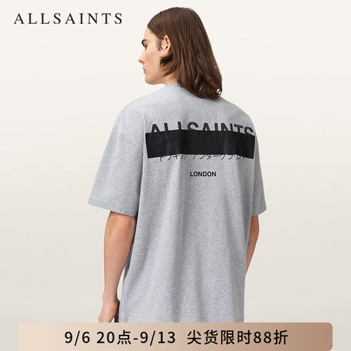 ALLSAINTS男士字母印花T恤