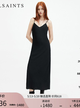 ALLSAINTS女士气质吊带连衣裙纯色修身礼服裙2026夏季WD646Z