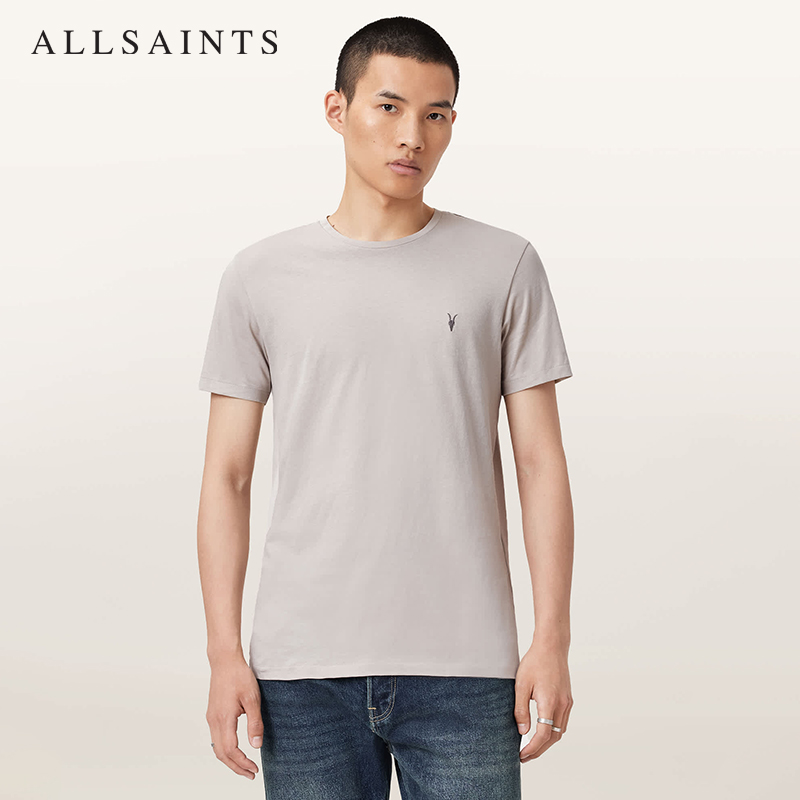 ALLSAINTS男士圆领纯色T恤