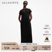 ALLSAINTS女士宽松连衣裙简约百搭黑色长裙子秋季 W295DB
