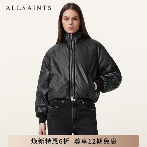 ALLSAINTS女士黑色皮衣