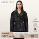 ALLSAINTS女士系带皮革Reed短款 W035LD 风衣外套2026春季