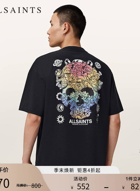 ALLSAINTS男士卡通印花T恤时尚休闲短袖上衣2026年夏季M022PD