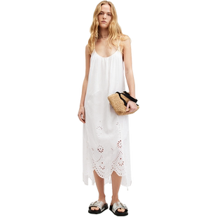 ALLSAINTS女士露背吊带裙刺绣镂空连衣裙秋季女装W171DA