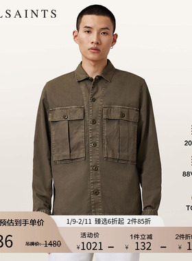 明星同款ALLSAINTS男士复古工装夹克外套军旅风2025秋新款M018SD