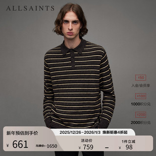 男装 商务毛衣羊毛混纺秋冬季 MK093Z Polo针织衫 ALLSAINTS男士
