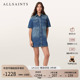 ALLSAINTS女士短袖 W075DE 新款 牛仔连衣裙时尚 宽松短裙2025年秋季