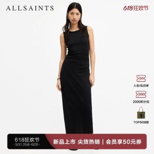 背心裙2024年夏季 ALLSAINTS女士无袖 长款 W297DA 连衣裙修身 新款