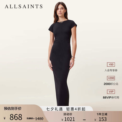 ALLSAINTS女士黑色连衣裙