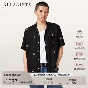 休闲夏威夷衬衣2025秋新款 衬衫 M006SD 花卉短袖 ALLSAINTS男士