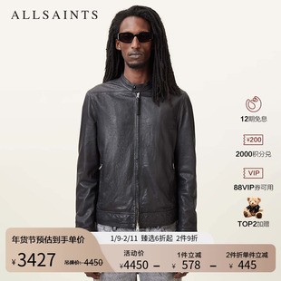 ALLSAINTS男士泽西风皮衣Colt羊皮革夹克外套2025秋季M084LB