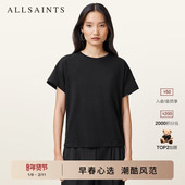 ALLSAINTS女士宽松质感T恤短袖 W129JA 女装 圆领纯色百搭春季 款