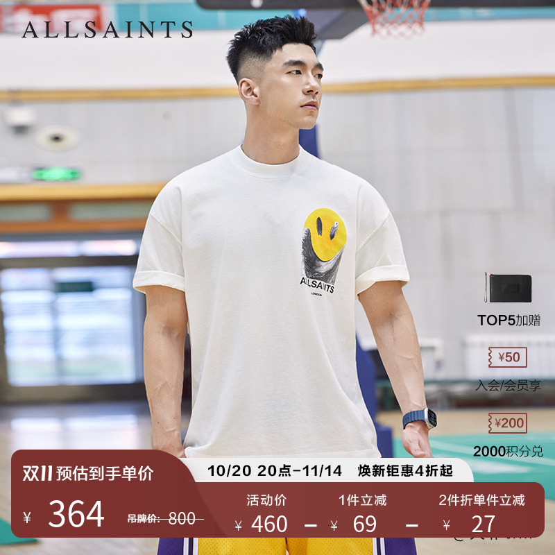 ALLSAINTS男士印花T恤
