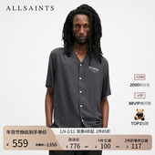 男装 ALLSAINTS男士 M158SB logo衬衣威夷衫 秋季 轻盈短袖 衬衫