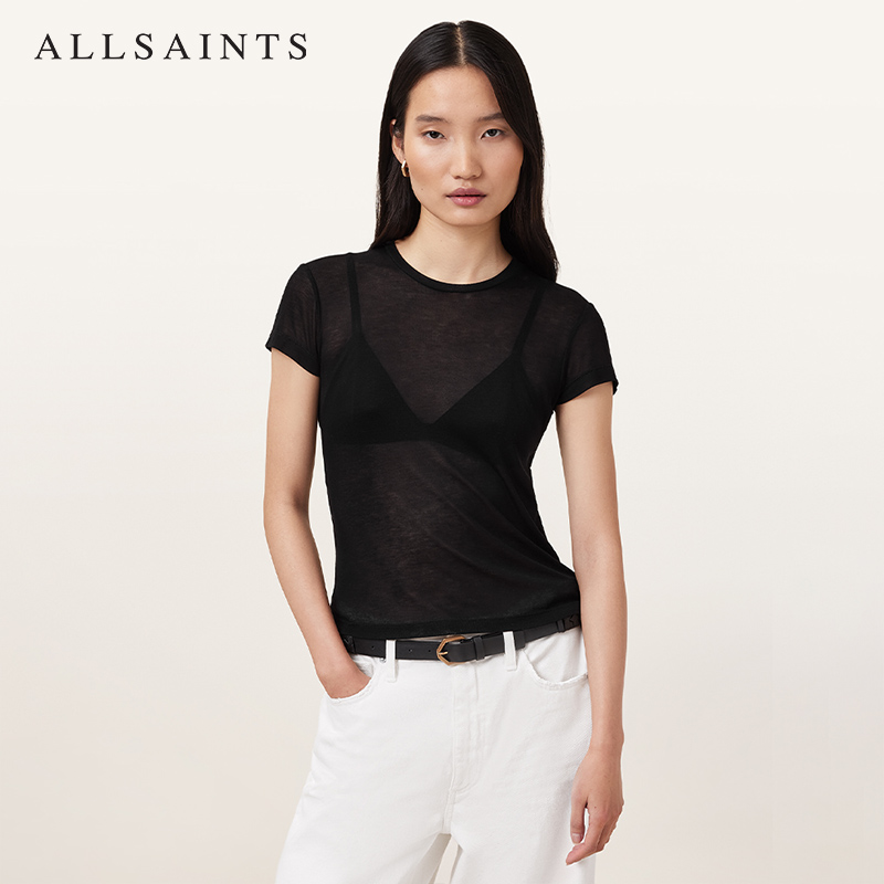 ALLSAINTS女士圆领T恤短袖