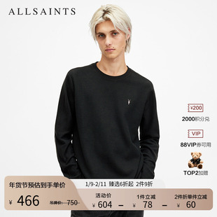 ALLSAINTS男士羊头长袖T恤华夫格套头衫2026年春季新款M027JB