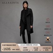 ALLSAINTS女士呢子大衣盐系轻熟风保暖毛呢外套秋季 WO162R