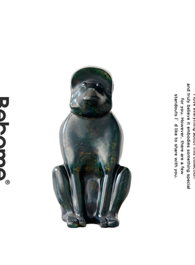 研舍黄铜复古狒狒摆件