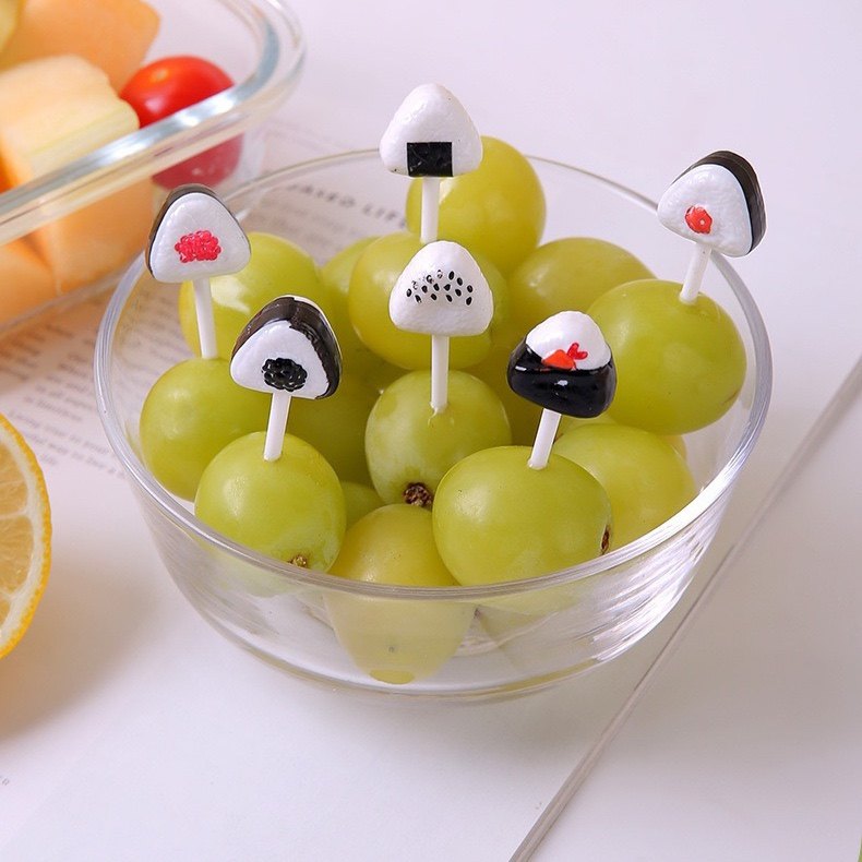 创意儿童寿司可爱儿童便当装饰签可爱日韩水果牙签宝宝迷你水果叉