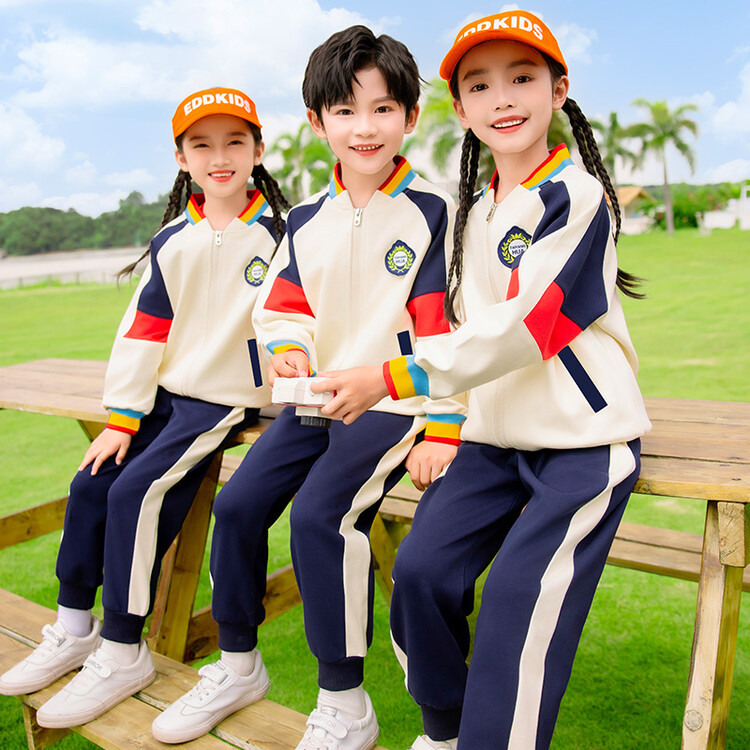 中小学生校服套装三件套男女童班服运动会老师定制幼儿园园服春秋