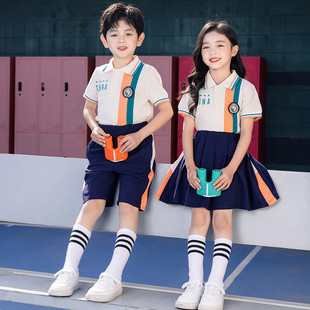 小学生英伦风合唱服运动会班服校服表演服幼儿园服儿童学院风 夏季