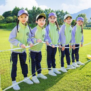 幼儿园园服春秋装 演出服小学生班服三件套 英伦风运动校服套装 夏季