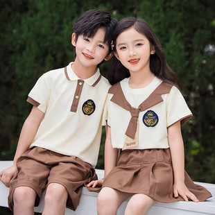 幼儿园园服小学生校服夏季 英伦风班服大班毕业照六一演出 短袖 套装