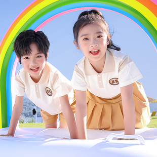 校服 中小学生班级服夏装 英伦学院风幼儿园园服毕业套装 儿 童夏季