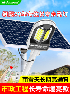 盈朗2025新型太阳能路灯庭院家庭人体传感器6米杆大型户外Led照明