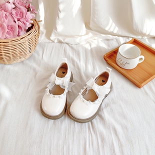 女童鞋子儿童公主鞋2026新款春秋款小女孩蝴蝶结软底春秋季皮鞋