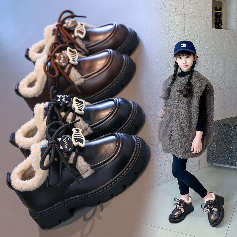 女童棉鞋2025新款冬季儿童公主皮鞋加绒保暖小女孩英伦风乐福鞋子,童鞋/婴儿鞋/亲子鞋,棉鞋,淘宝优惠券,粉丝福利购,淘宝优惠卷