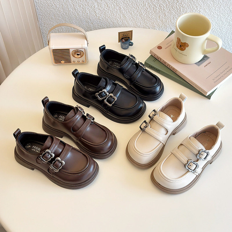 女童皮鞋公主鞋2026春秋新款儿童鞋子黑色小女孩单鞋英伦风乐福鞋